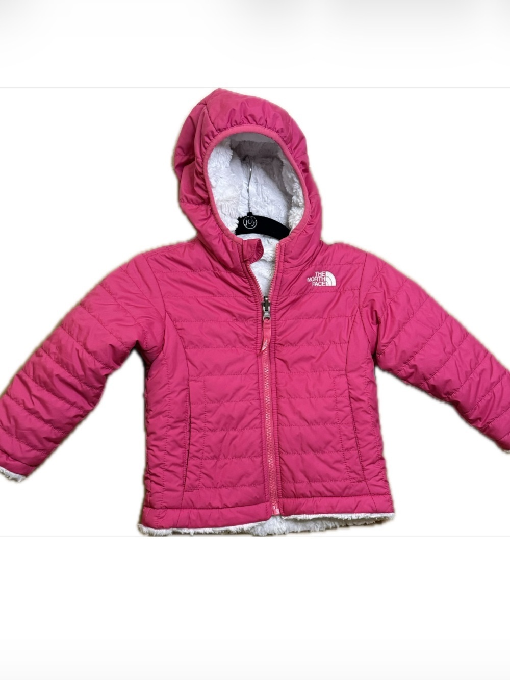 The North Face Reversible Mossbud Hooded Jacket Pink 2T